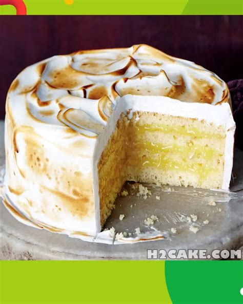 Zesty Lemon Meringue Cake Dream H2cake