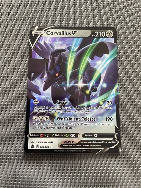 Carte Pokémon Corvaillus V 109 163 EB5 Styles de Combat FR Pokemon