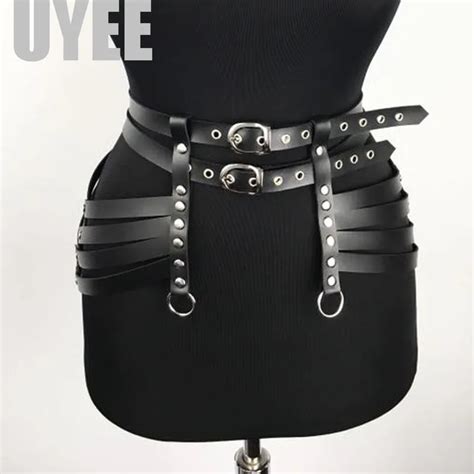 Buy Uyee Women Pu Leather Harness Body Belts Dress