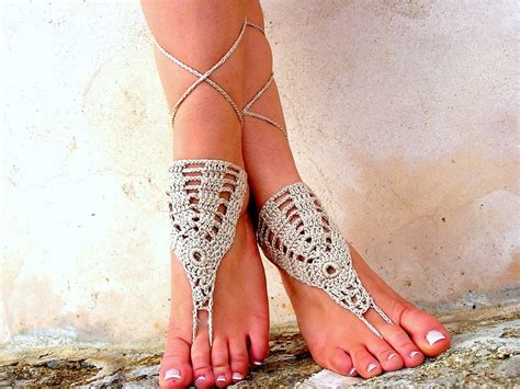 Barefoot Sandals Barefoot Sandles Jewelry For The Foot Ivory Crochet