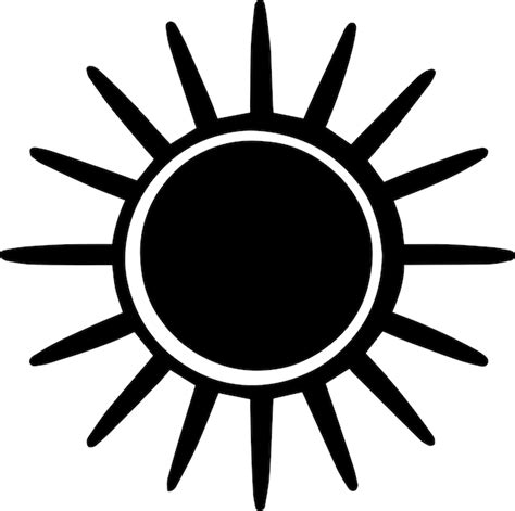 Premium Vector | Sun Icon vector illustration silhouette black color 2