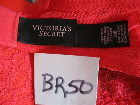 Victorias Secret Very Sexy Padded Demi Bra Red Lace … Gem