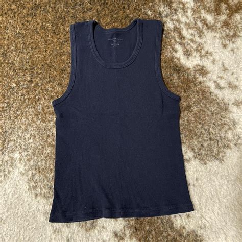 Brandy Melville Women S Navy Vest Depop