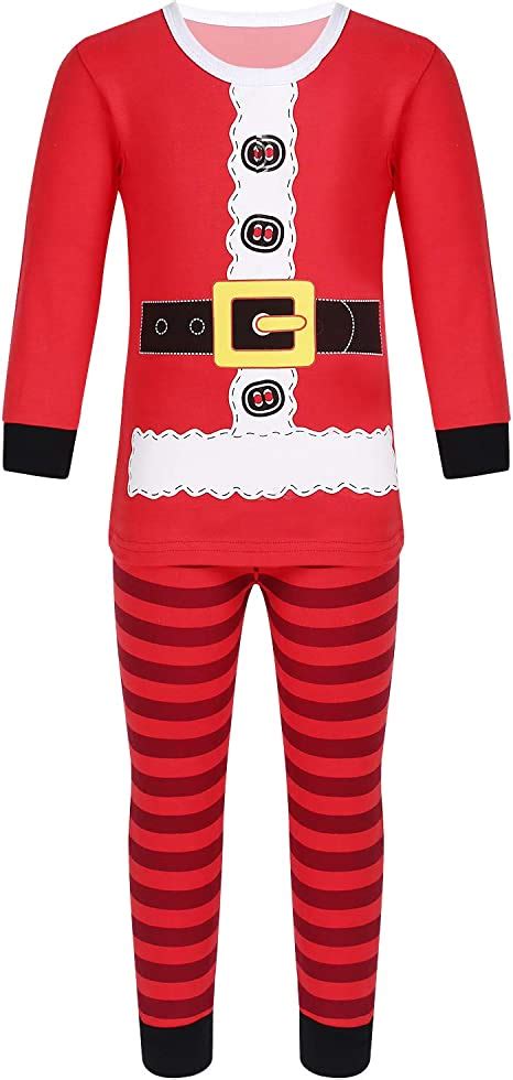 Chictry Kinder Kost M Weihnachtsmann Kleidung Set Langarm Shirt Mit D