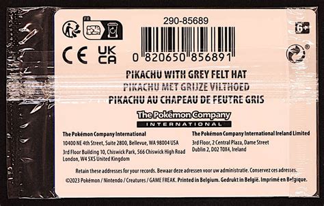 Pikachu With Grey Felt Hat Pokemon Scarlet Violet Promos