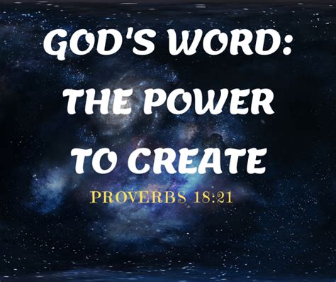 God's WORD: The Power to Create :: Inspiration Flows