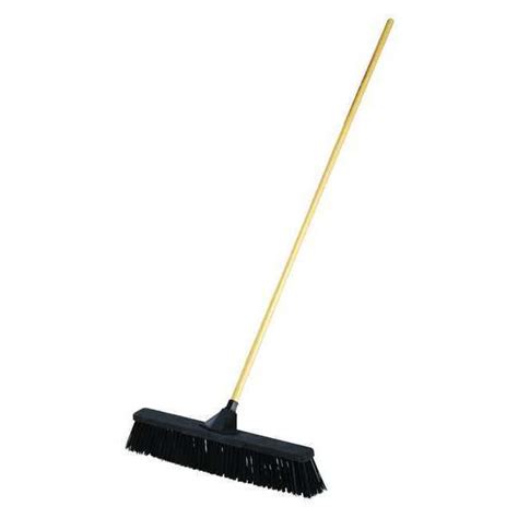 Rubbermaid Commercial 25 In Sweep Face Push Broom Synthetic Black