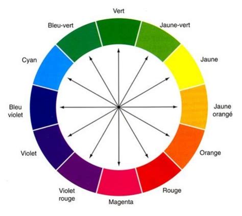 Le Cercle Chromatique Ou Roue Chromatique Pour Accorder Les Couleurs