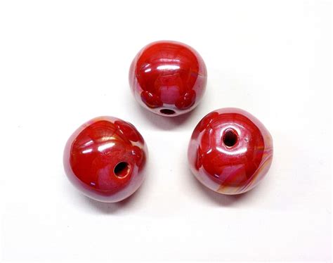 Round Ceramic Beads Handmade Enameled Ceramic Glazed Greek Etsy