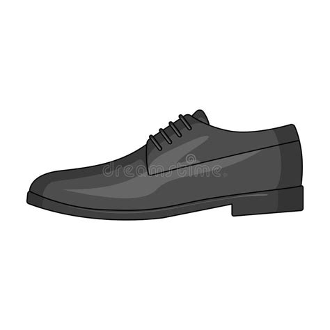 Mens Leather Shiny Shoes with Laces. Shoes To Wear with a Suit Stock Vector - Illustration of ...