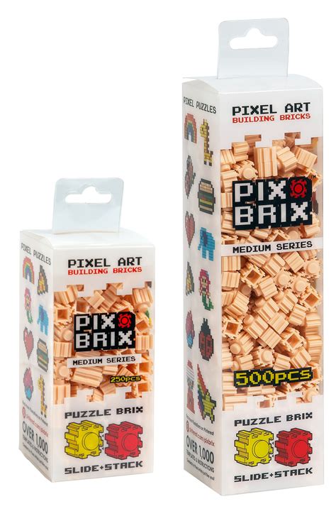 Medium Beige Pix Brix - Building Blocks Set
