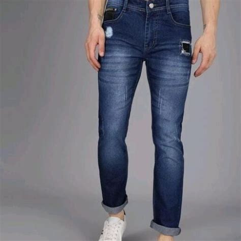 Solid Denim Slim Fit Jeans For Men Evilato