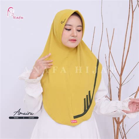 Jual Jilbab Bergo AMAIRA Anafa Hijab Syar I Dewasa Pet Antem Bahan