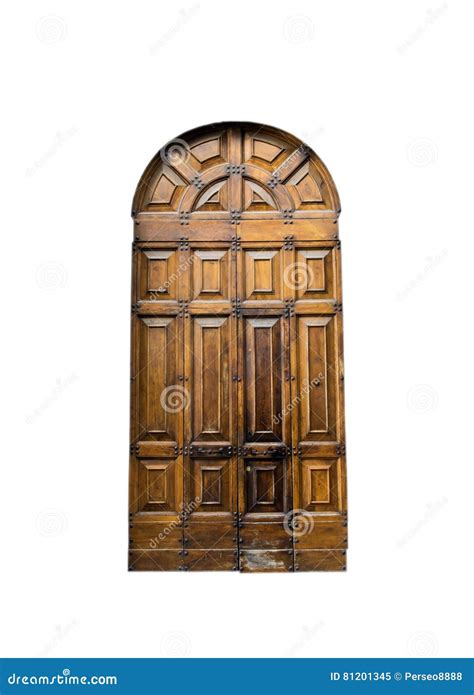 The Entrance Wooden Door In An Old Italian House Stock Image Image