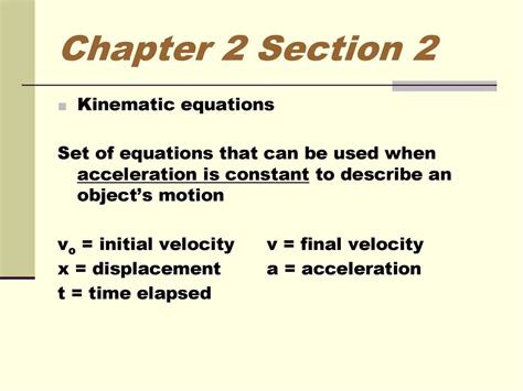 Acceleration And Kinematics Ppt Download