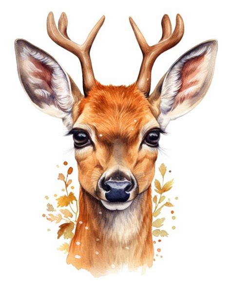 Premium AI Image There Is A Deer With Antlers On Its Head And A