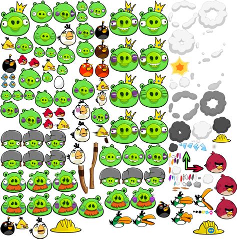 Here is all the bird/pig sprites : r/angrybirds