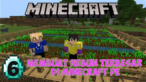 Minecraft PE Survival Indonesia Membuat Ladang Kebun Terbesar