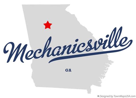 Map of Mechanicsville, GA, Georgia