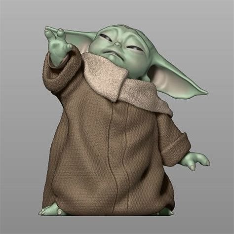 Grogu Baby Yoda Using The Force 3d Model 3d Printable Cgtrader