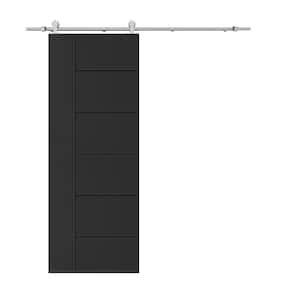 CALHOME Modern Classic 24 In X 96 In Black Stained Composite MDF