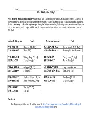 Fillable Online Solved Name Date Worksheet On Dna Rna And Protein