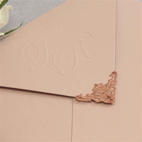 Convite De Casamento Avalom Nude E Cinza Escuro Elo