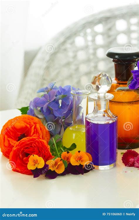 Aromatherapy Flowers In Mortar Stock Photo Image Of Moisture