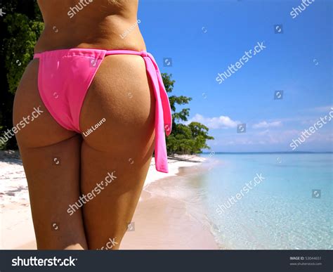 Sexy Girl Bikini Tropical Island Foto Stok 53044651 Shutterstock