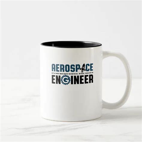 Funny Aerospace Engineer Humor Its Rocket Science Two Tone Coffee Mug