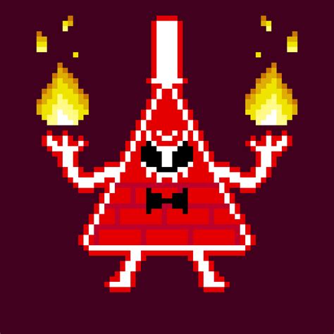 Pixel Art Angry Bill Cipher Gravity Falls Amino