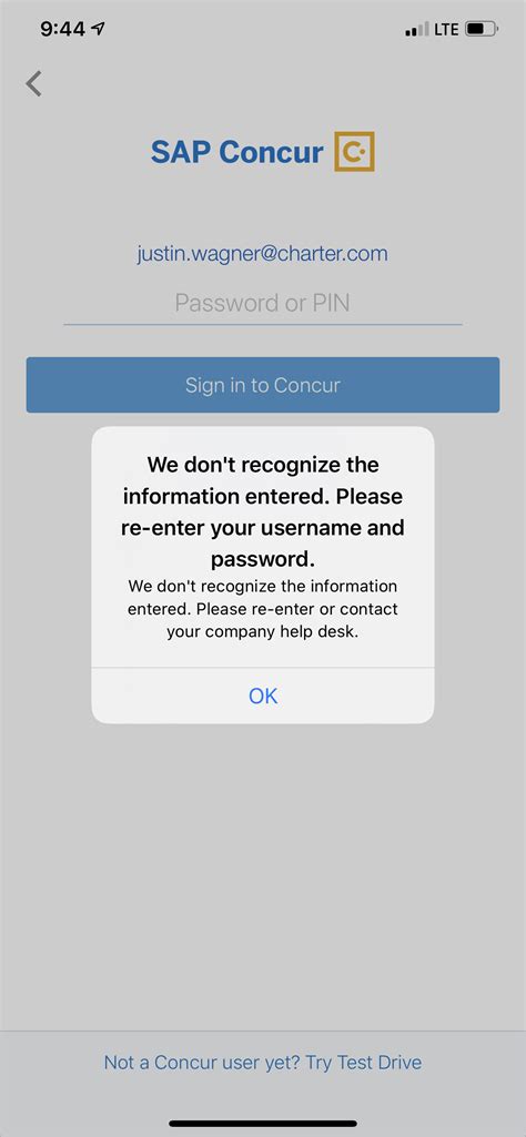 Cannot login to Concur Mobile App - SAP Concur Community