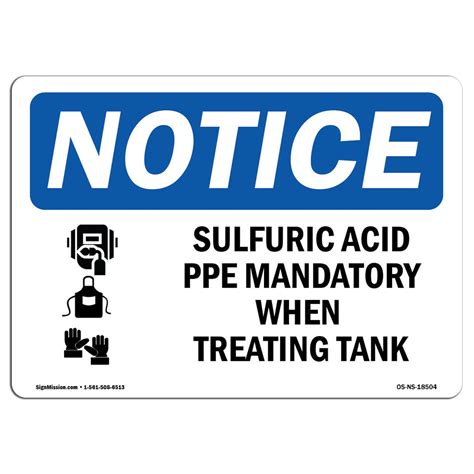 Signmission Sulfuric Acid Ppe Mandatory Sign With Symbol Wayfair Canada