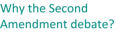 Why the Second Amendment debate? – 365carry