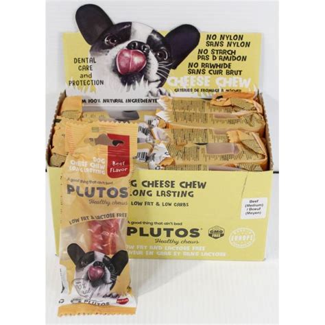 plutos natural healthy cheese dog chews medium beef