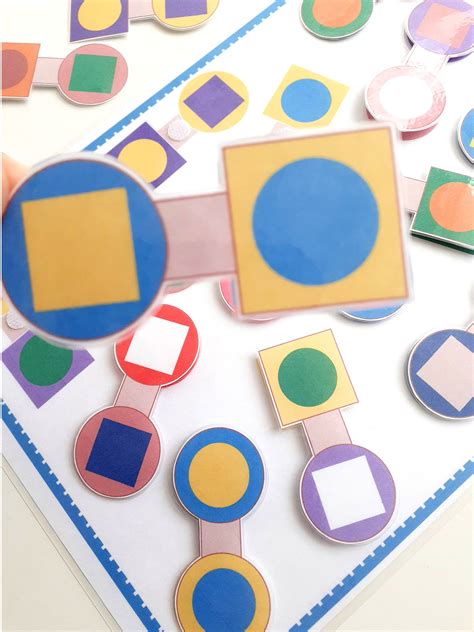 Shape Matching Activity Shape Matching Game Fine Motor - Etsy