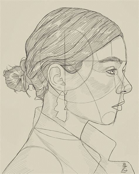 Side Face Portrait Sketch 5 By Oz Galeano By Oz Galeano On Dribbble