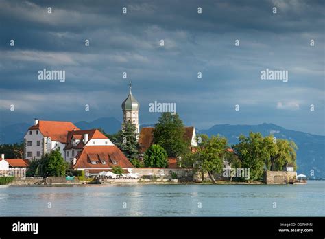 View Of Wasserburg Peninsula With The Baroque Church Of St George As