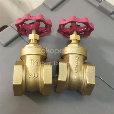 Jual Gate Valve Kuningan Brass Bronze Drat 1 1 2 Inchi DN 40 200