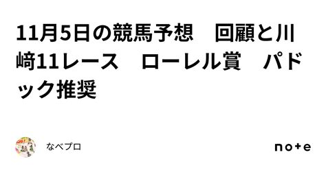 11月5日の競馬予想 回顧と川﨑11レース ローレル賞 パドック推奨｜なべプロ