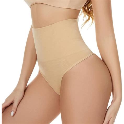 Culotte Gainante Femme Ventre Plat String Taille Haute Gainante