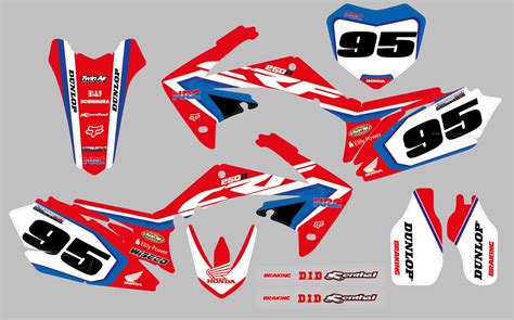 Kit De Graficos Honda CR CRF Factory 2 Kitdeco Moto Fr