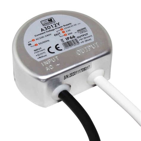 Zasilacz LED 2 5A 30W 12V IP67 Do Puszki Fi 60mm