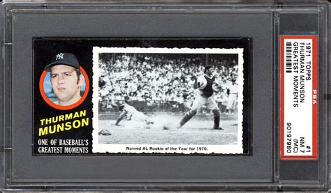 1971 Topps Greatest Moments Thurman Munson Psa Cardfacts®