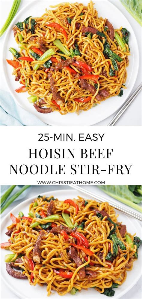 Hoisin Beef Noodle Stir Fry Min Recipe Christie At Home