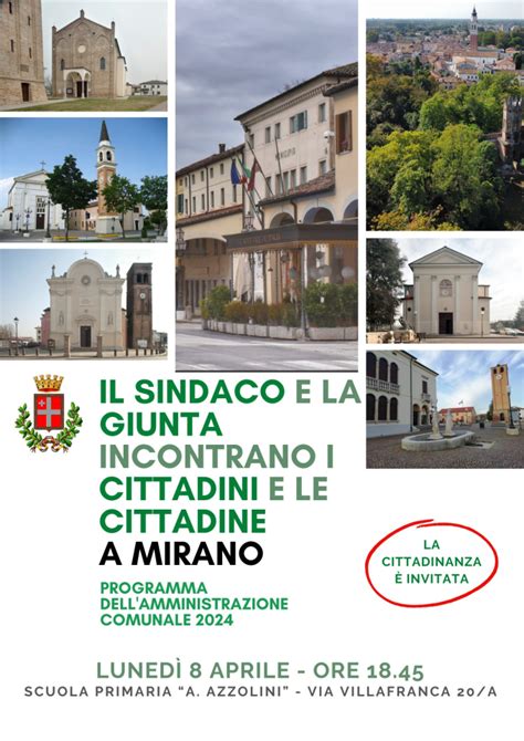 Lunedì 8 aprile il Sindaco e la Giunta incontrano la cittadinanza alla