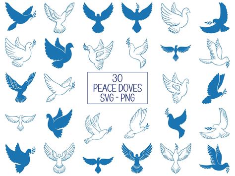 Peace Doves Svg Pigeon Svg Peace Svg Bird Svg Dove Etsy