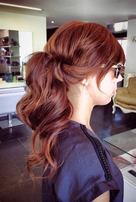 Lovely Natural Copper Hair Color With Dark Violet Lowlights Gold