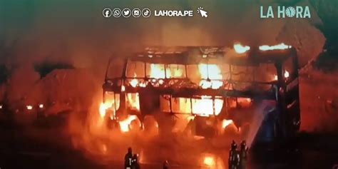 Bus De La Ruta Lima Chiclayo Se Incendi En La Panamericana Norte