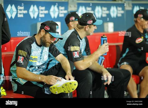 Gold Coast Australia 22nd Jan 2024 Michael Neser And Paul Walter After Brisbane Heat Win By